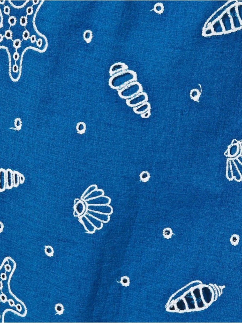 Lilly Pulitzer Kilynn Royal Blue Seashell Puff-Sleeve Cotton Mini Dress - Picture 5 of 8